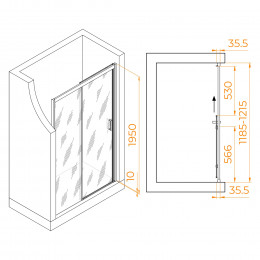 Душевая дверь RGW PA-017B 1200