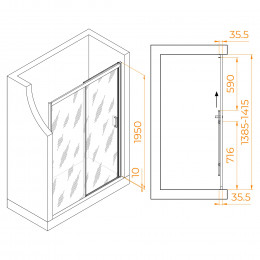Душевая дверь RGW PA-017 1400