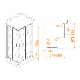 Душевой уголок RGW PA-146B 700x900
