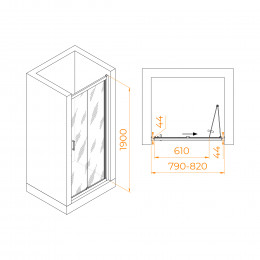 Душевая дверь RGW PA-21B 800
