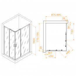 Душевой уголок RGW PA-246 900x1200