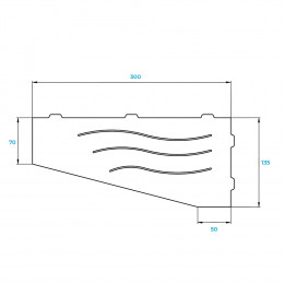 Полка для ванной RGW MT-01W