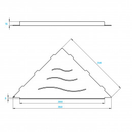 Полка для ванной RGW MT-12B