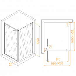 Душевой уголок RGW SV-145 1000x1100