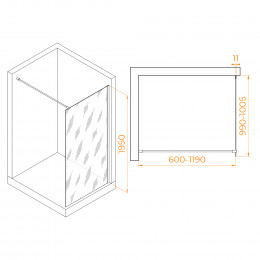 Душевая перегородка RGW WA-002 1000