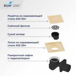 Душевой лоток Drain Leo-01-10Gb