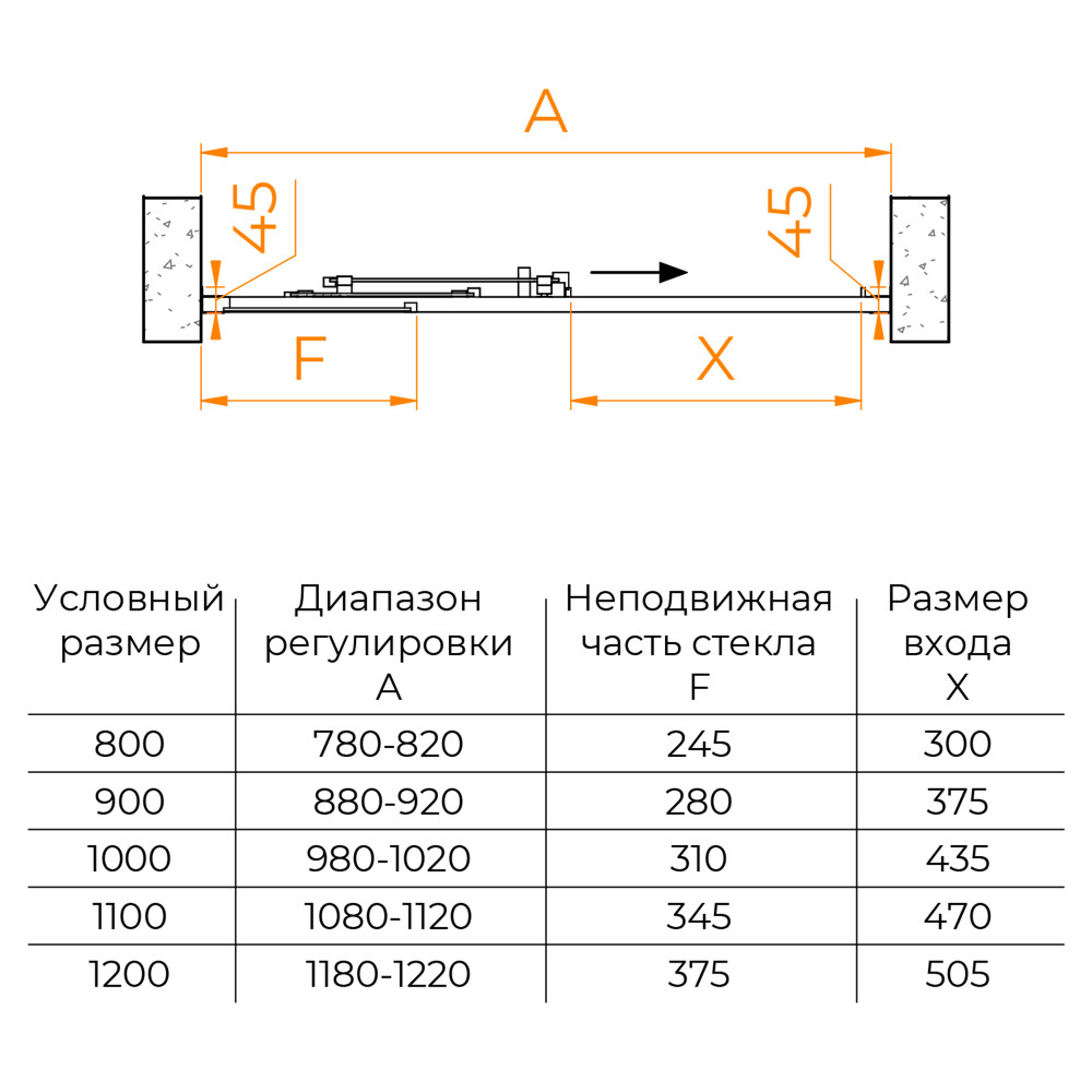 Душевая дверь RGW CL-111 800