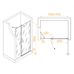 Душевая дверь RGW HO-012 1100