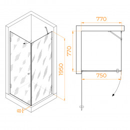 Душевой уголок RGW HO-034 800x800