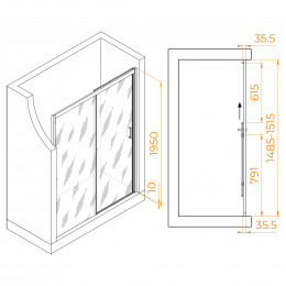 Душевая дверь RGW PA-017 1500
