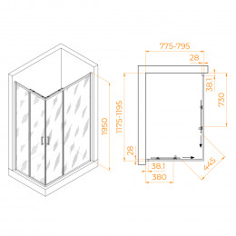 Душевой уголок RGW PA-246B 800x1200