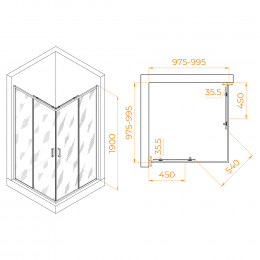 Душевой уголок RGW PA-31 1000x1000
