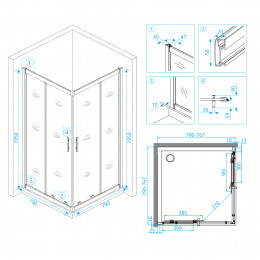 Душевой уголок RGW HO-31 800x800