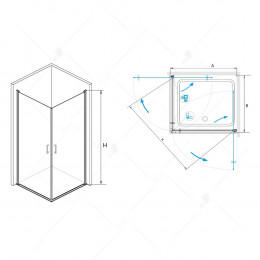 Душевой уголок RGW LE-30 800x800