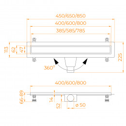 Душевой лоток Drain Leo-31