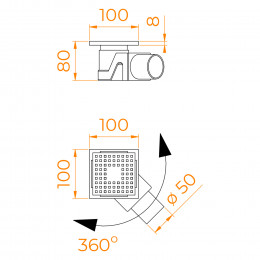 Душевой лоток Drain Leo-01-10Gb