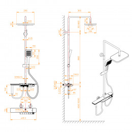 Душевая система RGW SP-35B