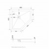Душевой поддон трапеция RGW ST/T-W Белый  900x900