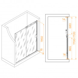 Душевая дверь RGW TO-14B 1700