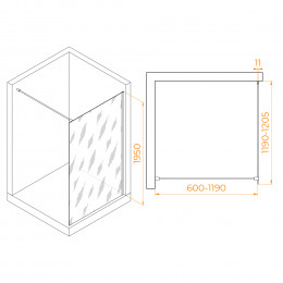 Душевая перегородка RGW WA-002 1200