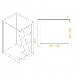 Душевая перегородка RGW WA-010B 1000
