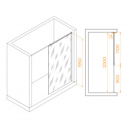 Душевая перегородка RGW WA-034 1100