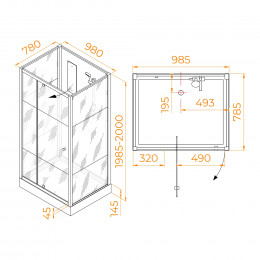 Душевая кабина RGW AN-207 800x1000