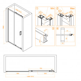 Душевая дверь RGW CL-14B 1500