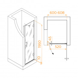 Душевая дверь RGW HO-011B 600