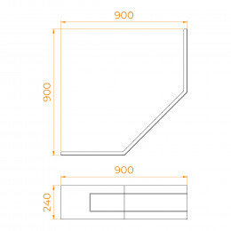 Экран для душевого поддона RGW NT/CL-S