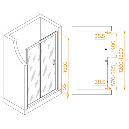 Душевая дверь RGW PA-016 1200