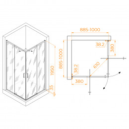 Душевой уголок RGW PA-038 900x900