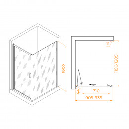Душевой уголок RGW PA-142 (PA-21+Z-050-5) 900x1200
