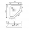 Душевой поддон трапеция RGW STYLE-TR  900x900
