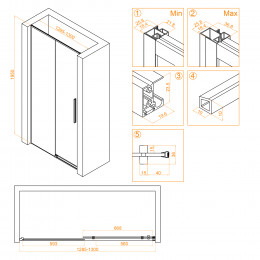 Душевая дверь RGW SV-12B 1300