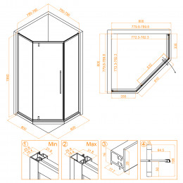 Душевой уголок RGW SV-81 800x800