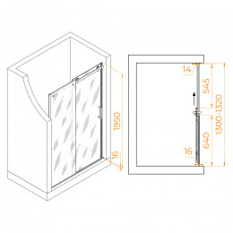 Душевая дверь RGW TO-14 1300