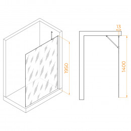 Душевая перегородка RGW WA-110 1400