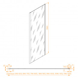 Боковая панель RGW Z-050-2Gr 1100