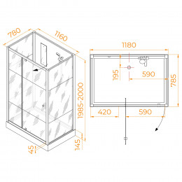 Душевая кабина RGW AN-207 800x1200