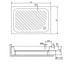 Душевой поддон прямоугольный RGW B/CL-S  900x1000