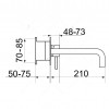 Смеситель с изливом встраиваемый RGW SP-45-10B