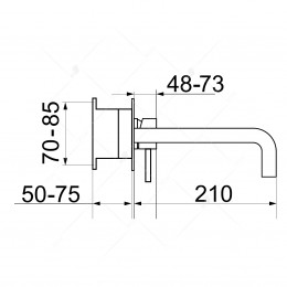Смеситель с изливом встраиваемый RGW SP-45-10B