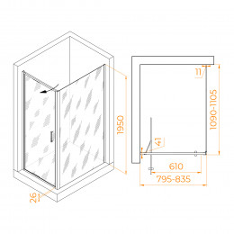 Душевой уголок RGW SV-145 800x1100