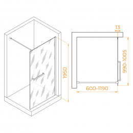 Душевая перегородка RGW WA-040 1000