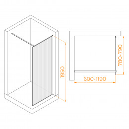 Душевая перегородка RGW WA-08 800