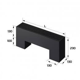 Конвектор напольный Royal Thermo STEP-130/130/600-2-N-BL-LG-BL