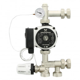 Группа насосно-смесительная Uni-Fitt SOLOMIX MINI с накидной гайкой 1quot;, без насоса