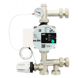Группа насосно-смесительная Uni-Fitt SOLOMIX MINI с накидной гайкой 1quot;, без насоса