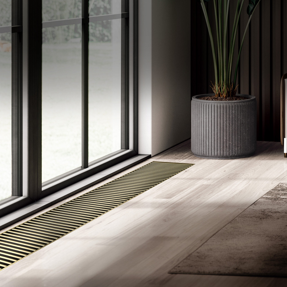 Конвектор внутрипольный Royal Thermo ATRIUM TURBO-90/400/2400-DG-U-AU